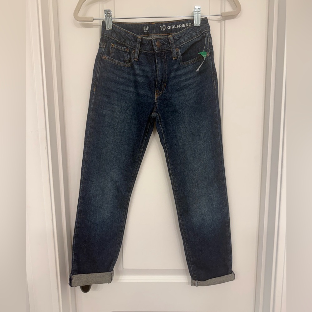Gap Kids Girlfriend Jeans Girls Size 10 Slim NWT Medium Wash Denim